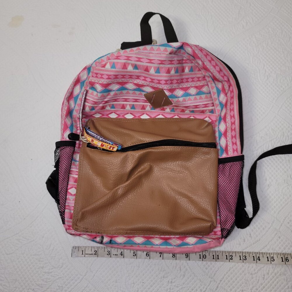 816. Two Girls BackPack Pink & White.